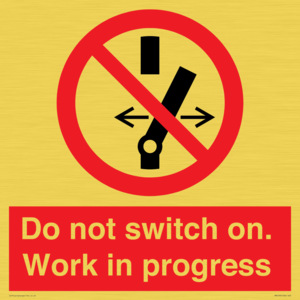 Do not switch on. Work in progress